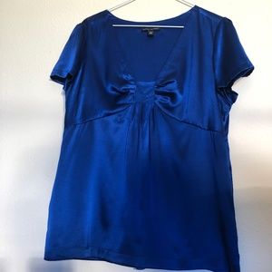Banana Republic Satin Stretch Royal Blue top